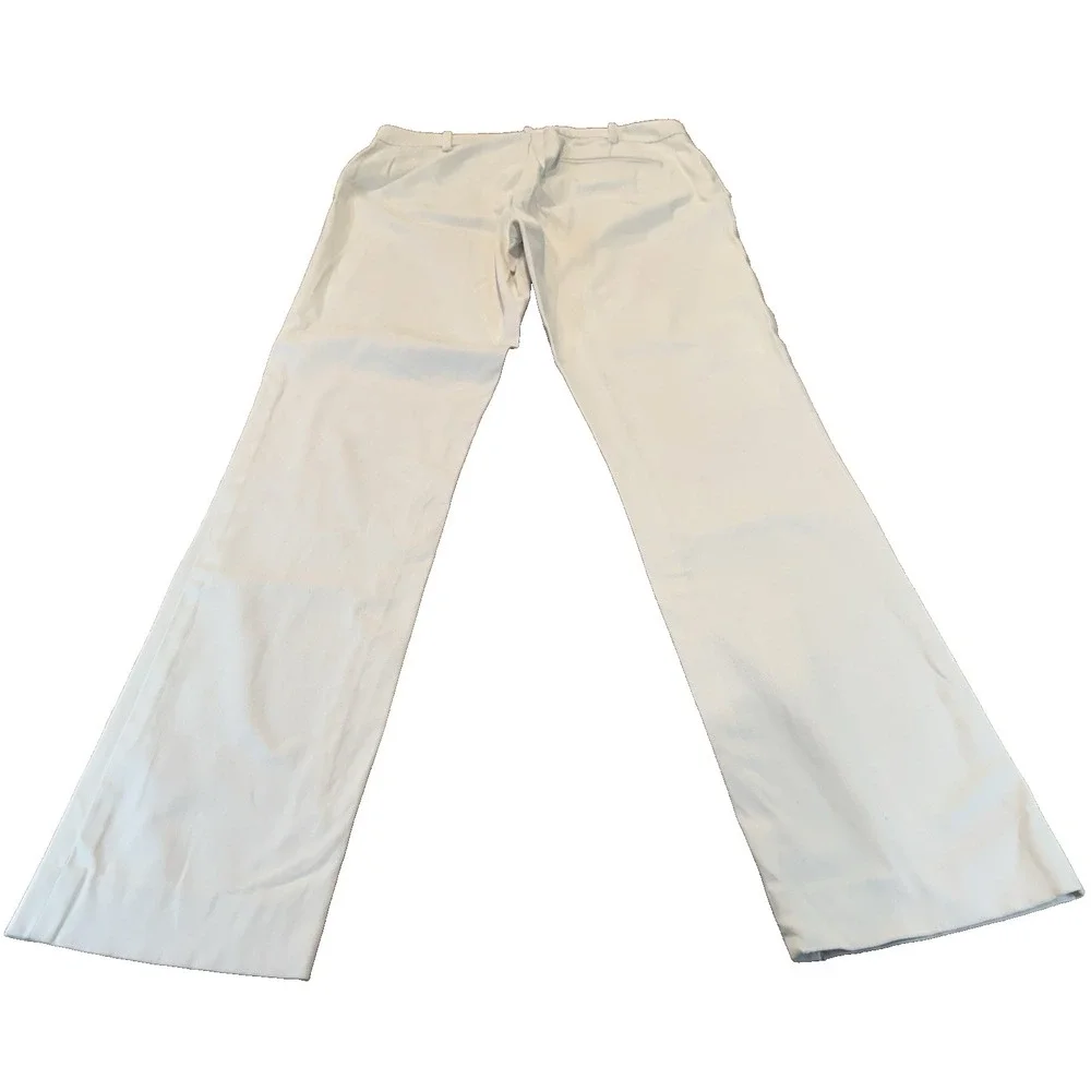 Lauren Ralph Lauren Womens White Straight Leg Pants Cotton Blend Size 4